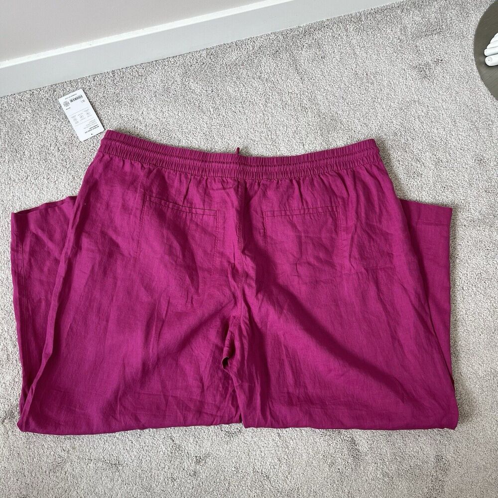 Athleta Retreat Wide Leg Linen Pants Pink Travel Women’s Size 3X NWT’s - Picture 9 of 15